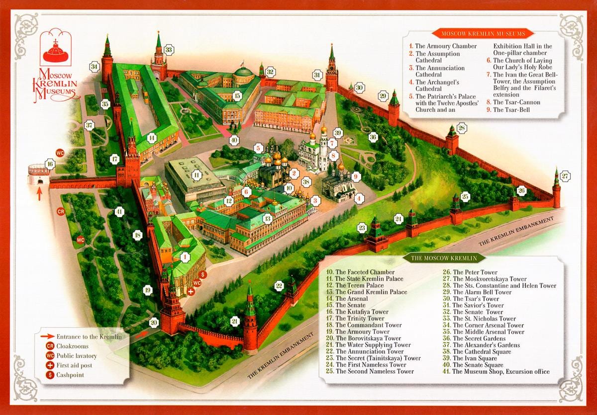 Kremlin de Moscú mapa