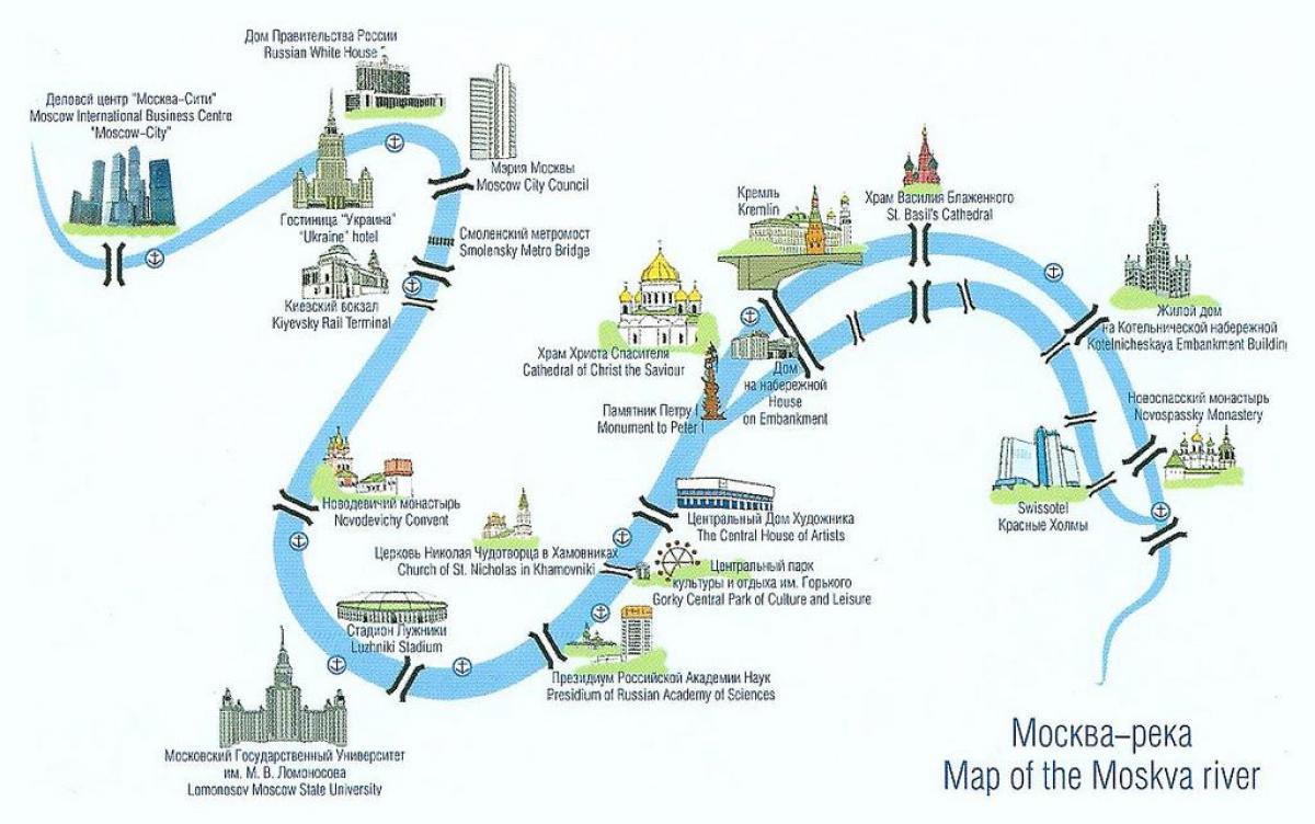 Río moscova mapa