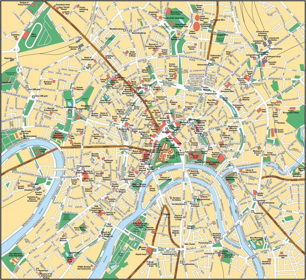 Moskva mapa de la ciudad