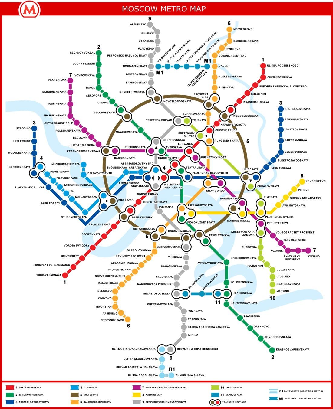 Mapa metro de moscú