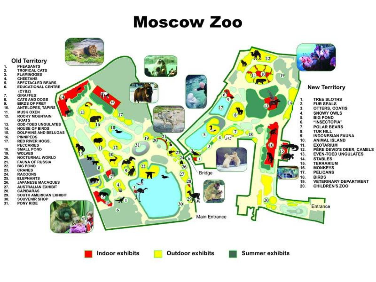 mapa del zoo de Moscú