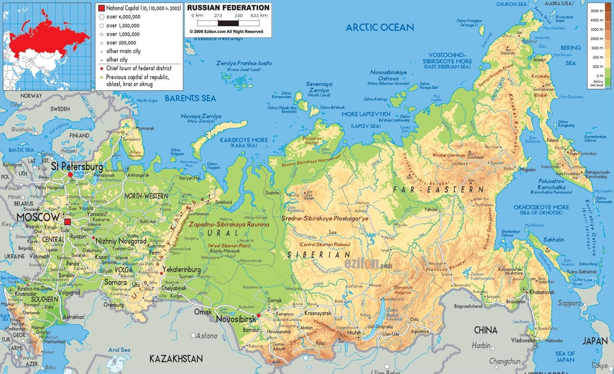 Rusia Moscú mapa