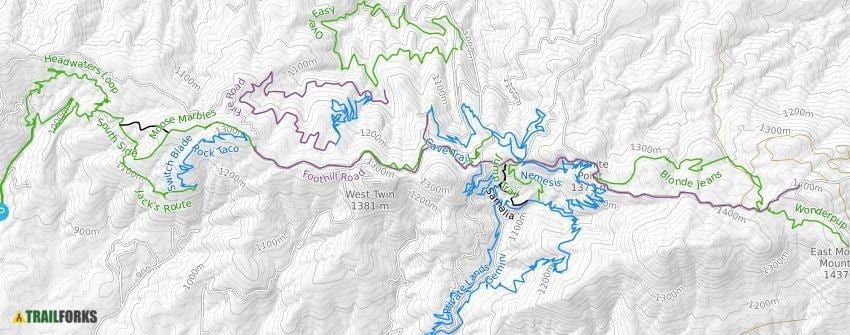 mapa de Moscú sendero de montaña