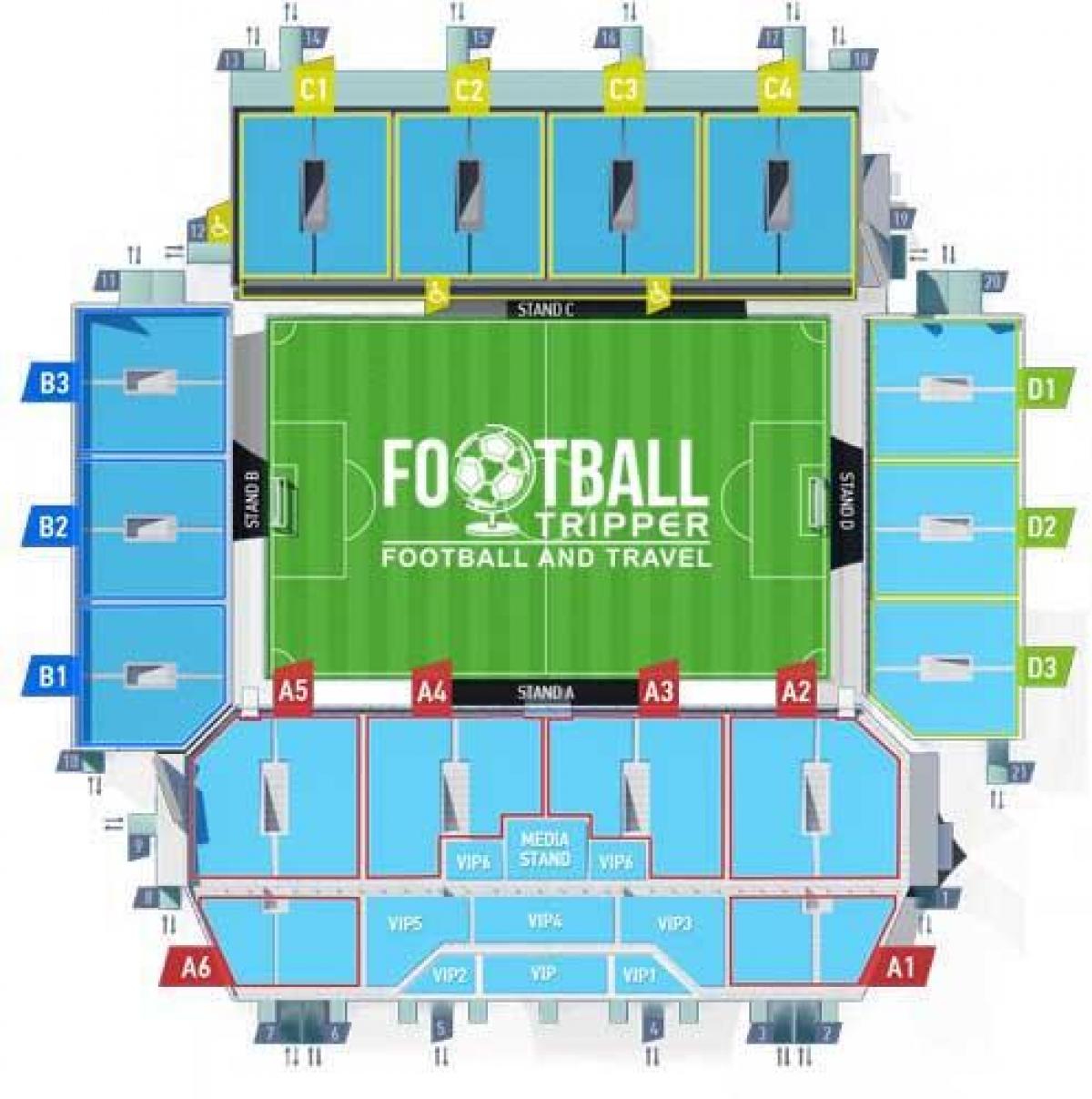mapa de Moskva estadio
