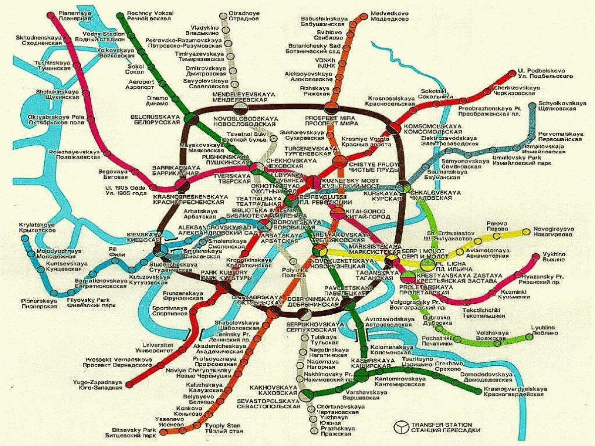 Moscú ferrocarril mapa