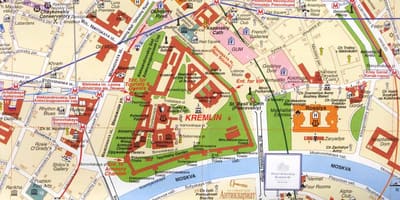 Moscú centro de la ciudad mapa