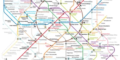 La estación de Metro de Moscú mapa