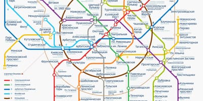 El Metro de Moscú mapa
