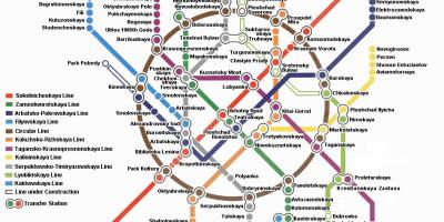 Metro de moscú mapa en inglés