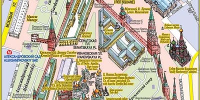 La Plaza roja de Moscú mapa
