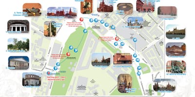 Moscú mapa de viaje