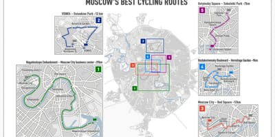 Moskva bicicleta mapa