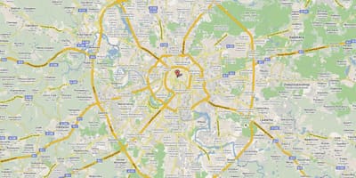 Moskva mapa de las autopistas