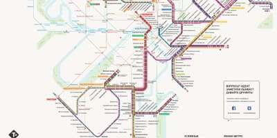 Mapa de Moscú tranvía