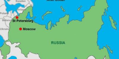 Moscú y san Petersburgo mapa